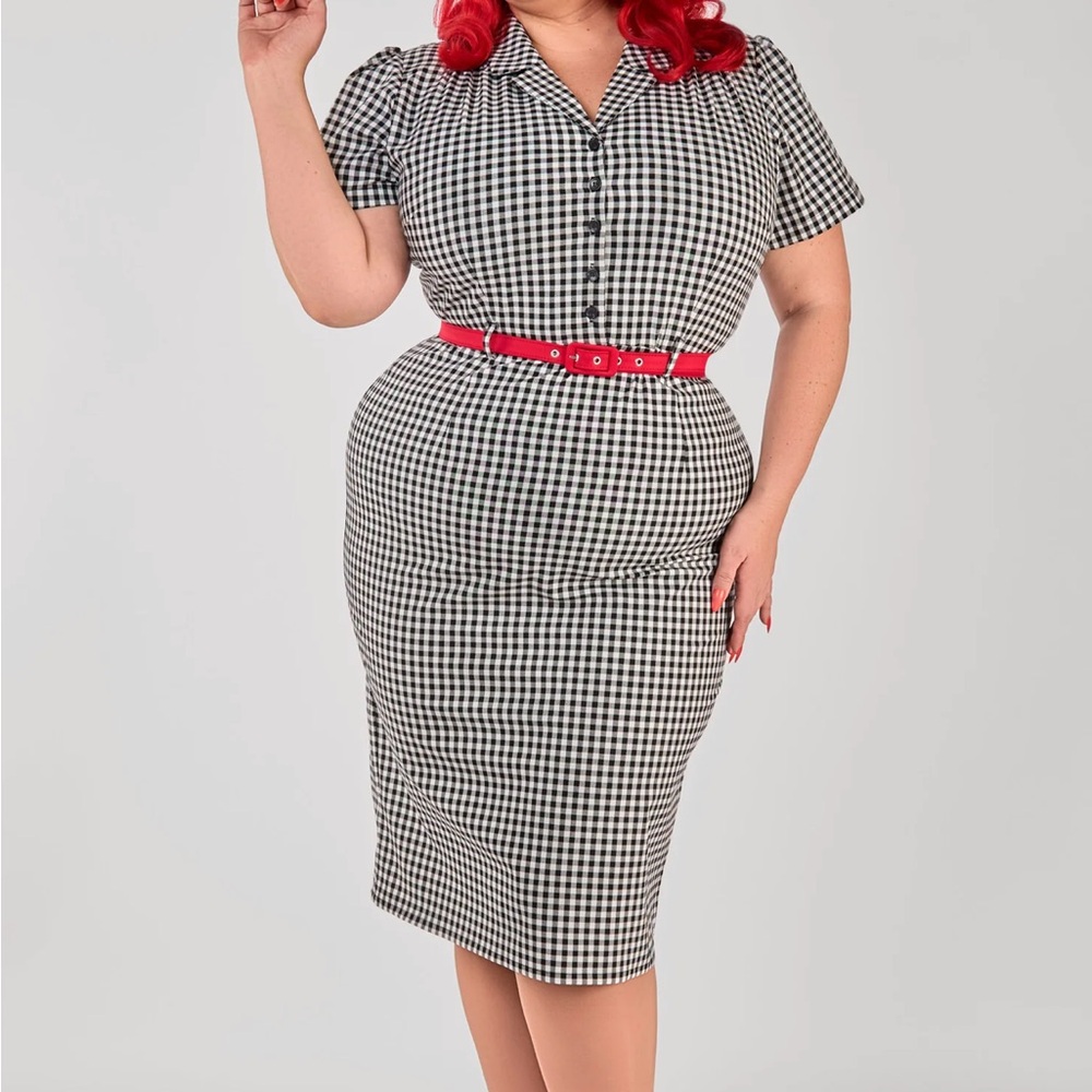 Alexandrea Gingham Pencil Dress